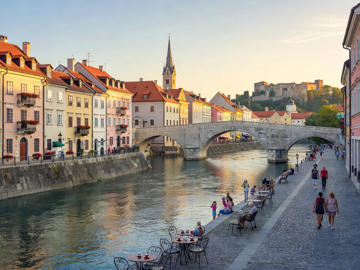 Ljubljanan jokivarsi ja vanhakaupunki
